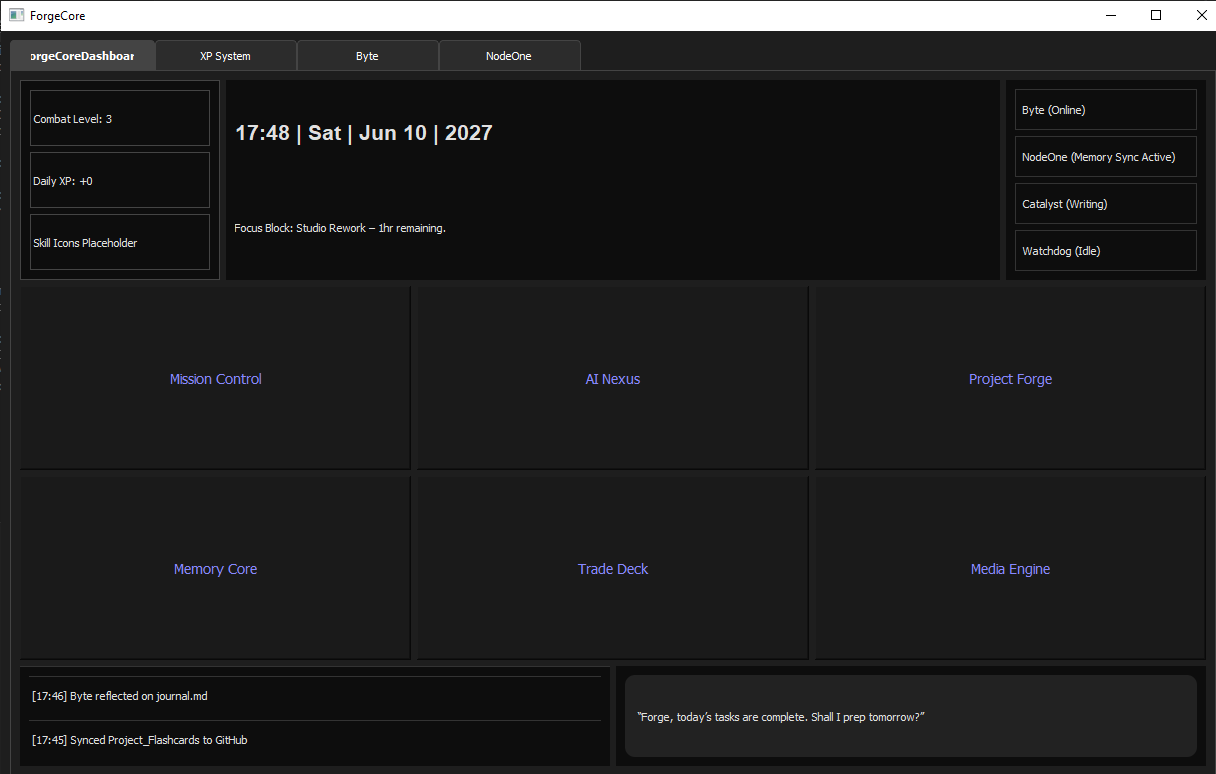 NodeOne GUI dashboard