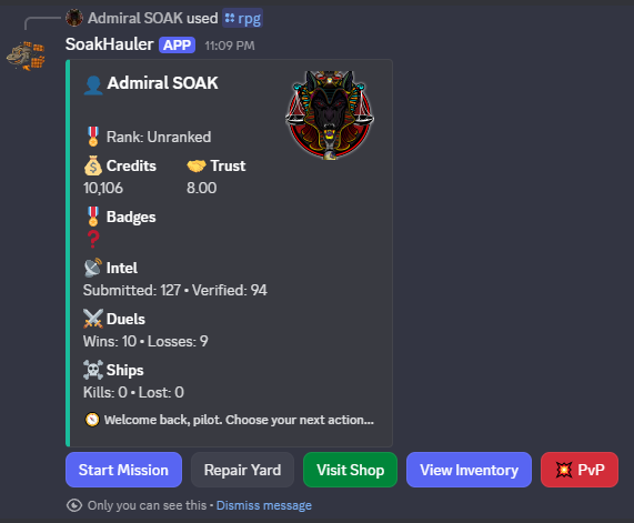 Soak Hauler main menu embed